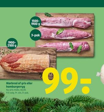 Coop 365 Mørbrad af gris eller hamburgerryg tilbud