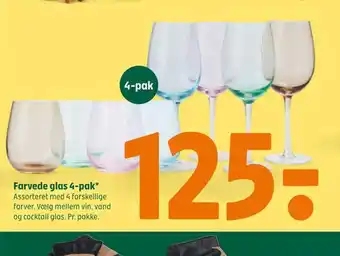 Farvede glas 4-pak
