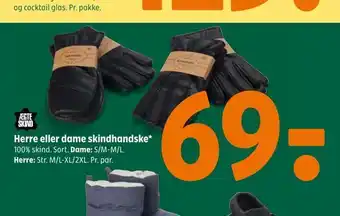 Herre eller dame skindhandske
