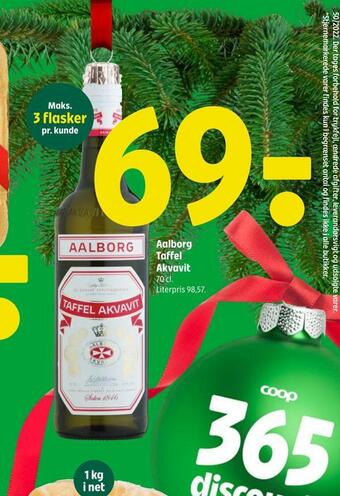 Coop 365 Aalborg taffel akvavit tilbud
