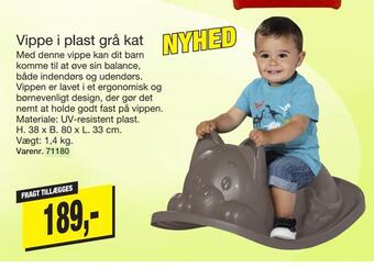 Harald Nyborg Vippe i plast grå kat tilbud