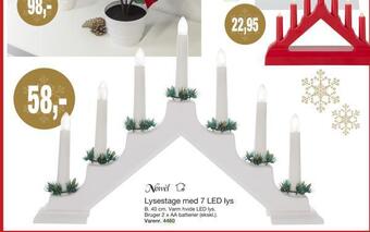 Harald Nyborg Lysestage med 7 led lys tilbud