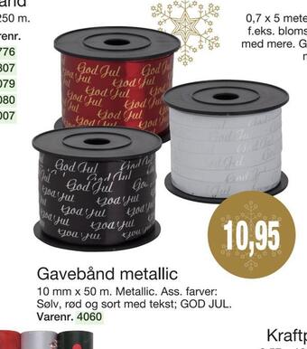 Harald Nyborg Gavebånd metallic tilbud