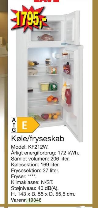 Harald Nyborg Køle/fryseskab tilbud