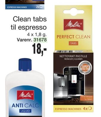 Harald Nyborg Clean tabs til espresso tilbud