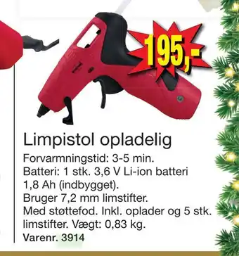 Limpistol opladelig