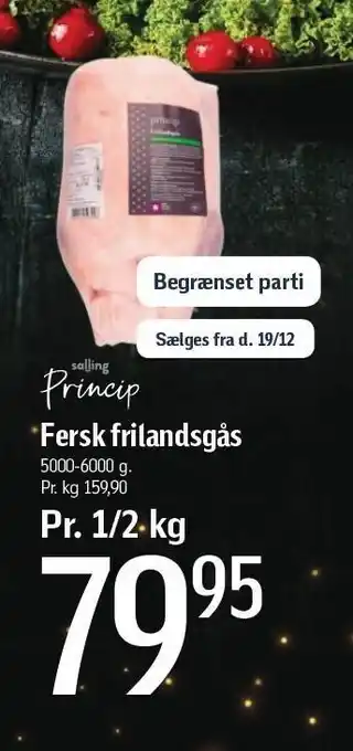 Føtex Fersk frilandsgås pr. 1/2 kg. tilbud