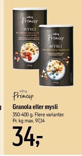 Føtex Granola el. mysli tilbud