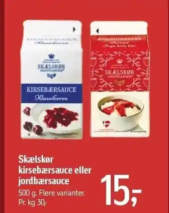 Skælskør kirsebærsauce el. jordbærsauce