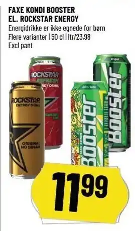 Faxe kondi booster el. rockstar energy