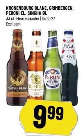 Løvbjerg Kronenbourg blanc, grimbergen, peroni el. singha øl tilbud