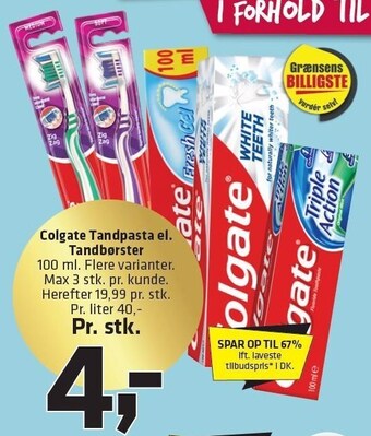 Fleggaard Colgate tandpasta el. tandbørste tilbud
