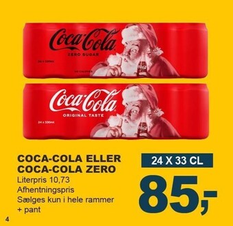 Let-Køb Coca-cola eller coca cola zero tilbud