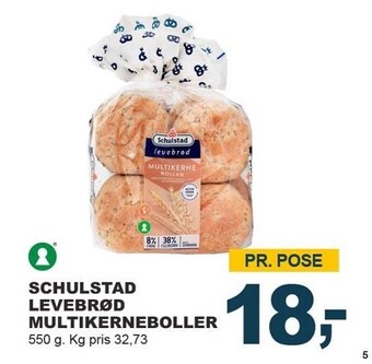 Let-Køb Schulstad levebrød multikerneboller tilbud