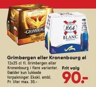 Bilka Grimbergen el. kronenbourg tilbud