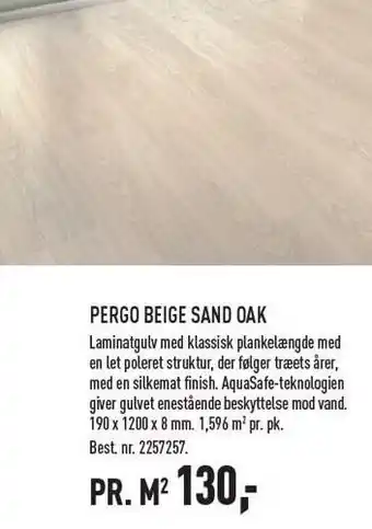 Johannes Fog Pergo beige sand oak tilbud