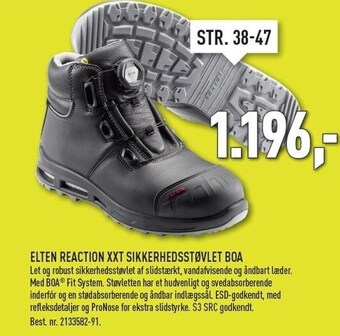 Johannes Fog Elten reaction xxt sikkerhedsstøvlet boa tilbud