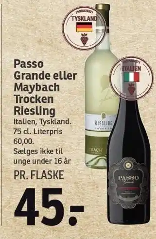 SPAR Passo grande eller maybach trocken tilbud