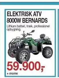 Fritidsmarkedet Elektrisk atv 8000w bernards tilbud