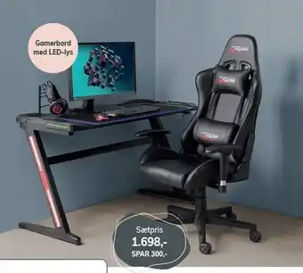 Gamerbord m. led-lys