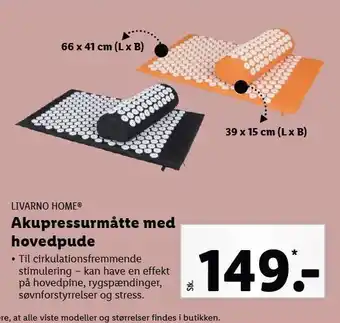 Lidl Akupressurmåtte m. hovedpude tilbud