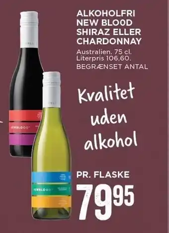 MENY Alkoholfri new blood shiraz el. chardonnay tilbud