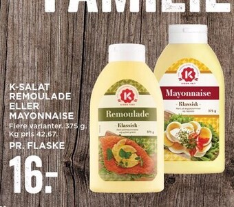 MENY K-salat remoulade el. mayonnaise tilbud