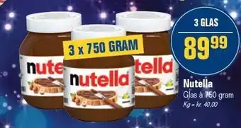 Otto Duborg Nutella 3 glas tilbud