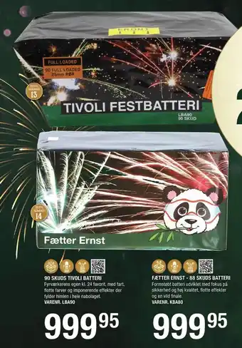 Land & Fritid 90 skuds tivoli batteri el. fætter ernst - 88 skuds batteri tilbud