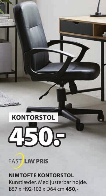 JYSK Nimtofte Kontorstol tilbud