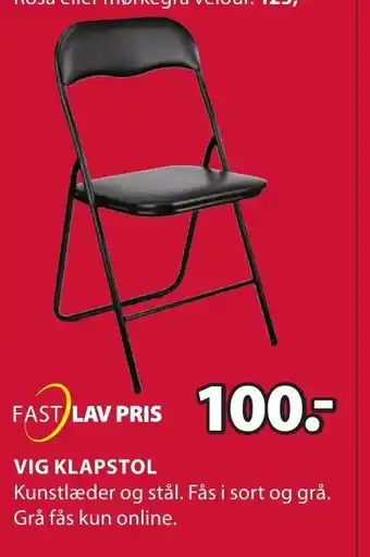 JYSK Vig Klapstol tilbud