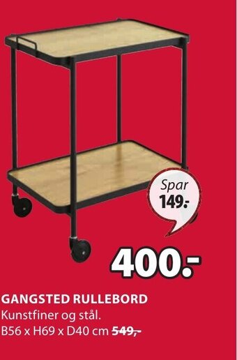 JYSK Gangsted Rullebord tilbud