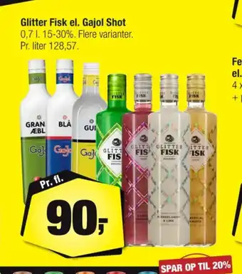 Calle Glitter fisk shots tilbud
