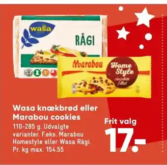 Wasa Knækbrød eller Marabou Cookies