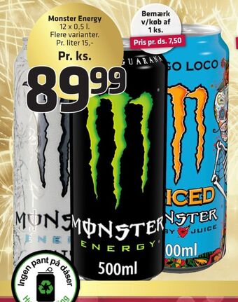 Fleggaard Monster energidrik tilbud