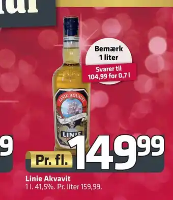 Fleggaard Linie aquavit snaps tilbud