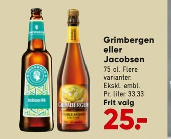 Bilka Grimbergen eller Jacobsen tilbud