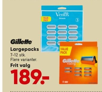 Bilka Gillette Largepacks tilbud
