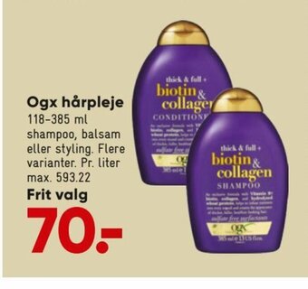 Bilka Ogx Hårpleje tilbud