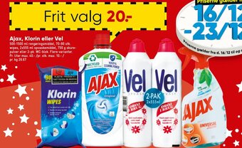 Bilka Ajax, Klorin eller Vel tilbud