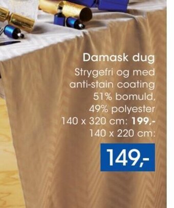 Bilka Damask dug tilbud