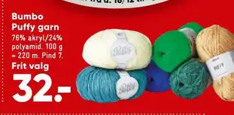 Bilka Bumbo Puffy Garn tilbud
