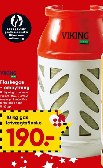 Bilka Flaskegas - Ombytning tilbud