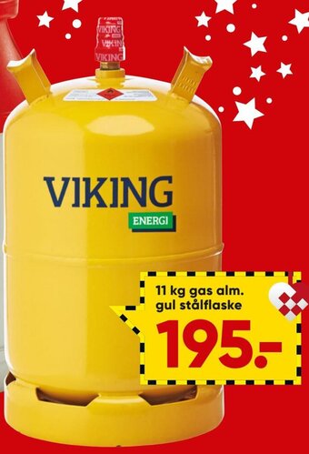 Bilka 11 Kg Gas Alm. Gul Stålflaske tilbud
