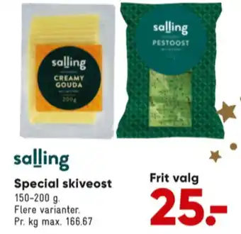Bilka Salling skiveost pesto tilbud