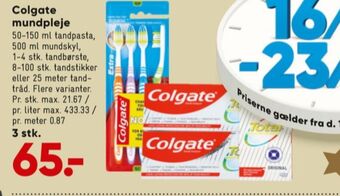 Bilka Colgate tandpasta tilbud