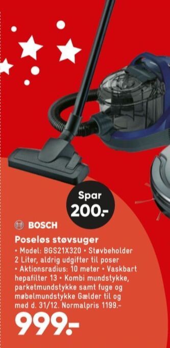 Bilka Bosch støvsuger tilbud