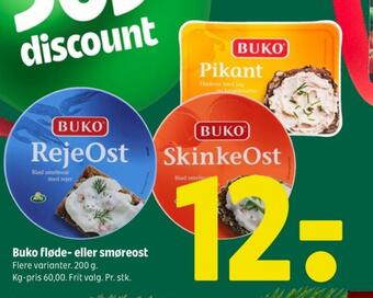 Buko smelte smøreost rejeost