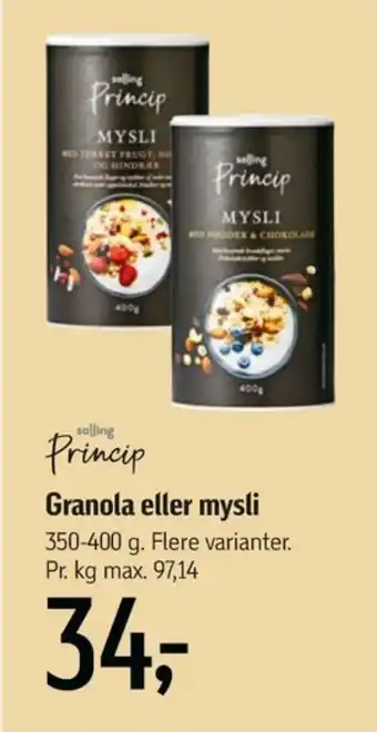 Føtex Princip müsli tilbud