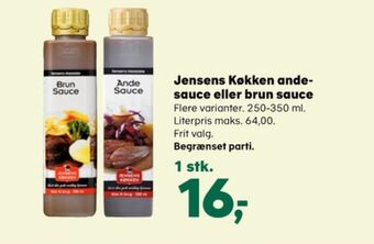 Kvickly Jensens køkken sauce flydende tilbud